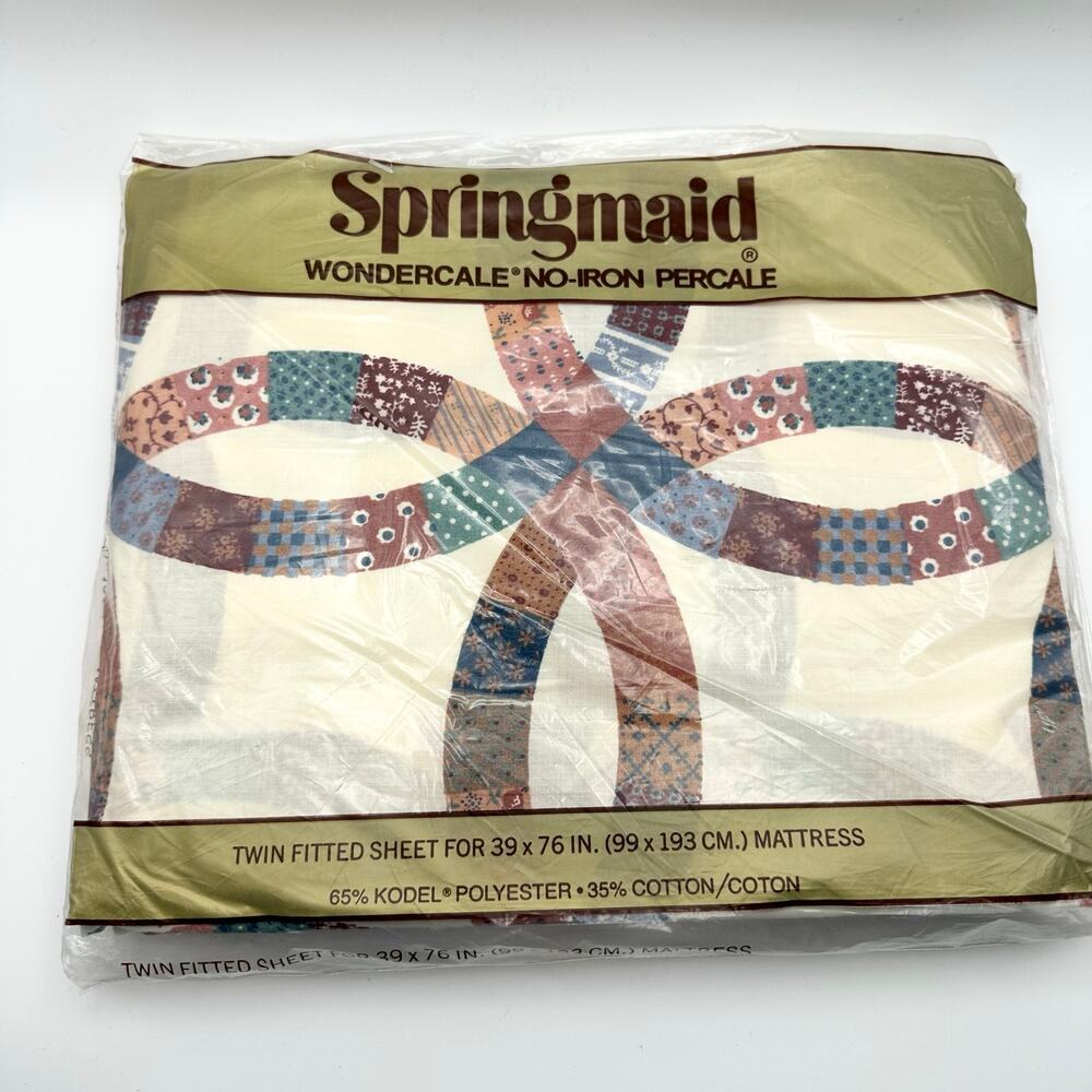 Springmaid Vintage Deadstock American Folk Song Twin Fitted Sheet New Sealed